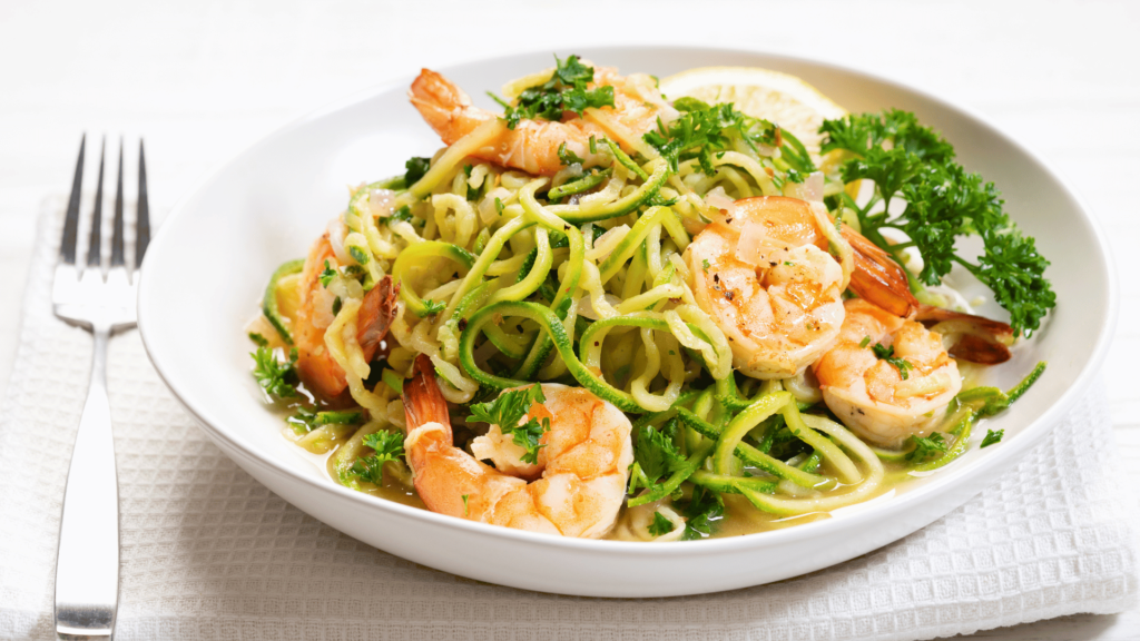 Garlic Butter Shrimp with Zucchini Noodles