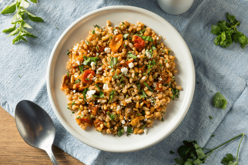 Farro and Roasted Veggie Bowl